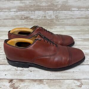 Allen Edmonds Byron 2034 Brown Leather Cap Toe Oxford Dress Shoe Men's Size 9.5D